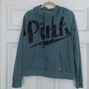 Zip up PINK hoody size large